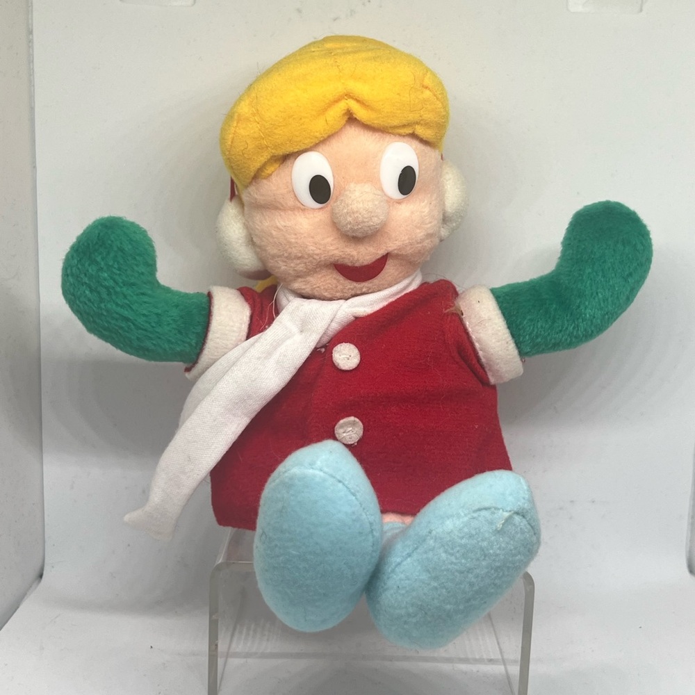Vintage Frosty the Snowman Karen Plush 8"  Hanging Stuffins Rudolph Frosty 1999